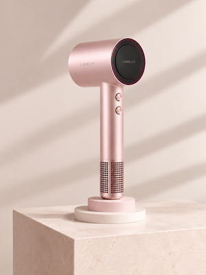 Lumelyy Flow high-speed ionic hair dryer in blush pink