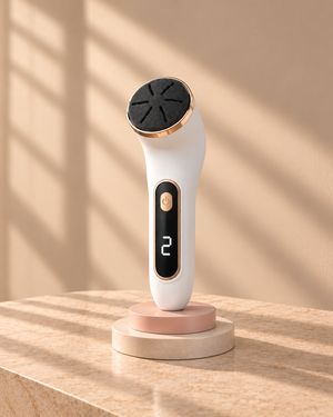 Lumelyy Soft electric callus remover in white and rose gold